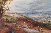 Landschaft mit Windmehle Jan Brueghel